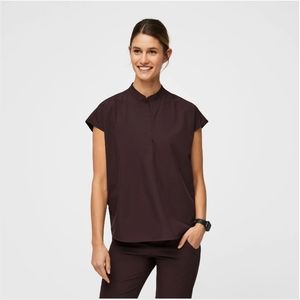 Figs Dark Fig Women's Rafaela Scrub Top Medium